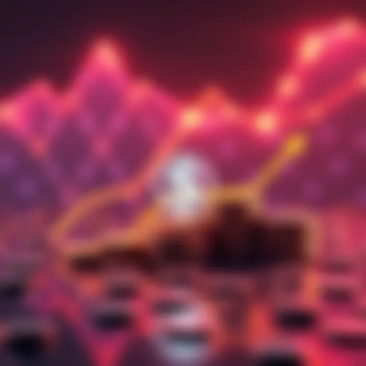 A graphic showing the Solana logo with coins representing staking rewards and an upward trend line symbolizing financial growth against inflation.