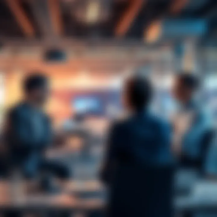 Startups Using White Label Crypto Wallets A group of startup founders discussing the benefits of white label crypto wallets in a modern office setting