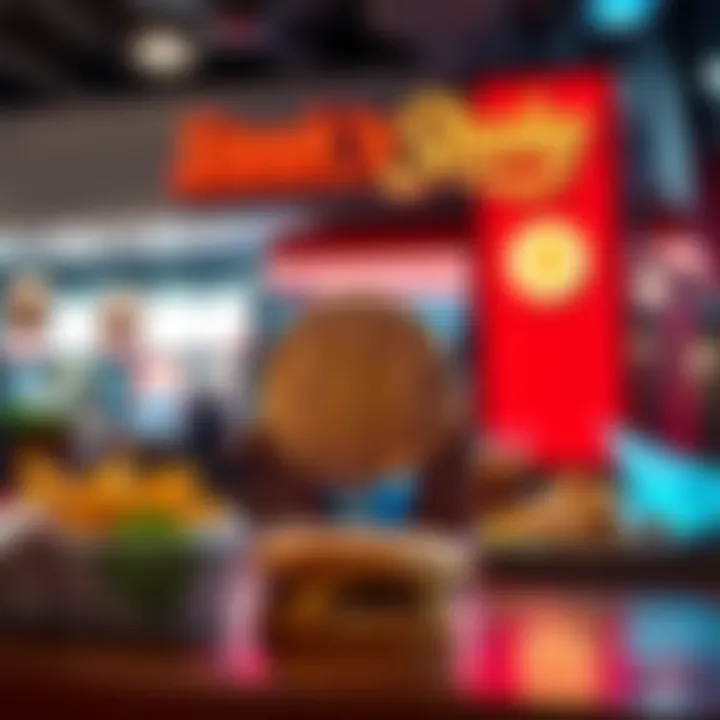 Steak 'n Shake Bitcoin Payment Steak 'n Shake restaurant showing a Bitcoin symbol with food items on the table