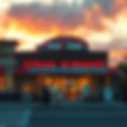 A Steak n Shake restaurant with a banner announcing the new strategic reserve initiative to improve supply chain stability.