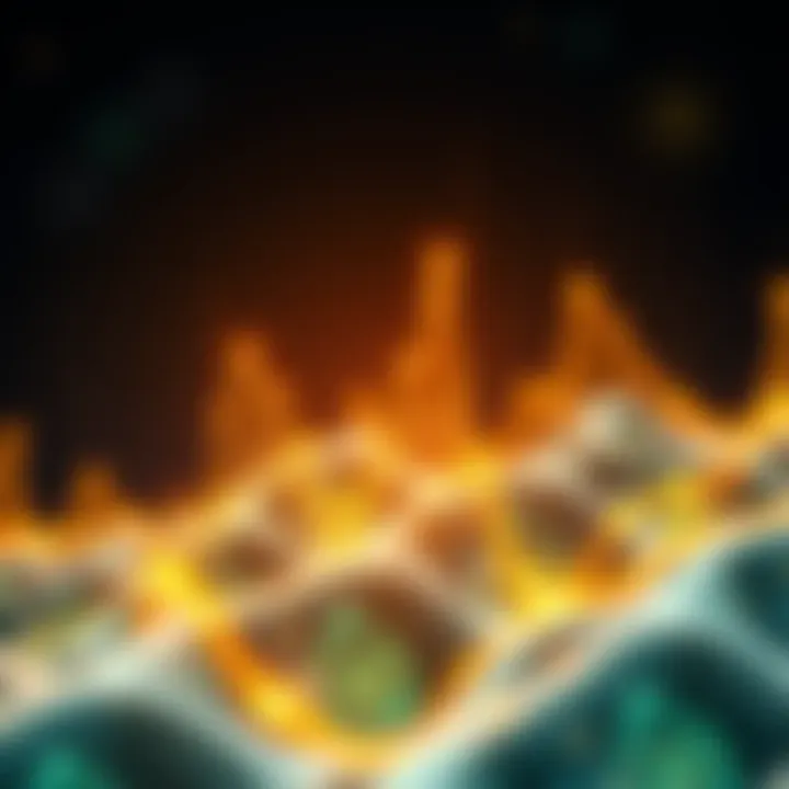 Visual representation comparing transaction volumes of Stellar and Solana blockchains