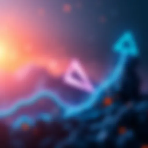 Stellar logo with upward arrows symbolizing growth and momentum in cryptocurrency