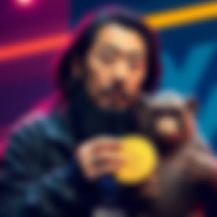 Steve Aoki holding his Bored Ape NFT while displaying reduced SHIB and ETH holdings