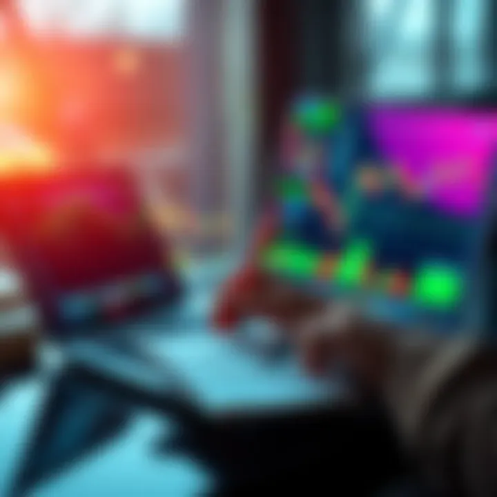 A person analyzing stock market charts and graphs with a laptop and notepad, representing investment decisions for 2026.