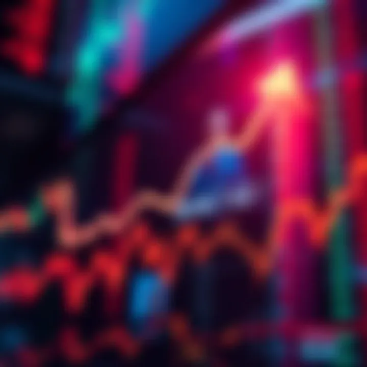 A graphic showing a stock market chart with a significant upward spike, indicating a $23 gain, reflecting economic change possibly linked to tariffs.