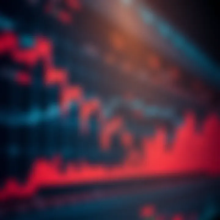 A stock market chart showing fluctuations with a visible downward trend, indicating a bull trap in market dynamics.