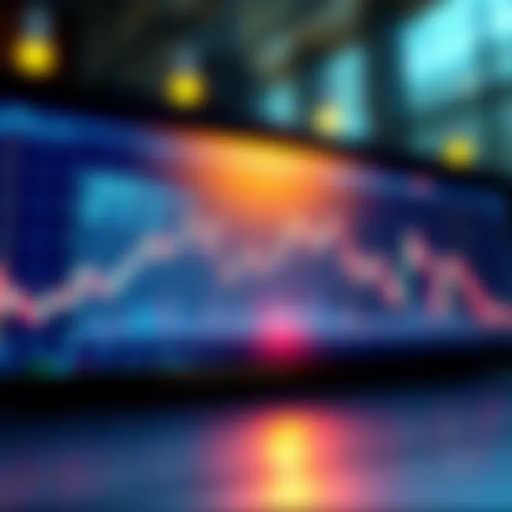 A stock market chart showing a line crossing the 200-day moving average, indicating a potential change in investment strategy.