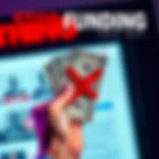 A hand holding out cash with a red cross over it, symbolizing not giving money to someone