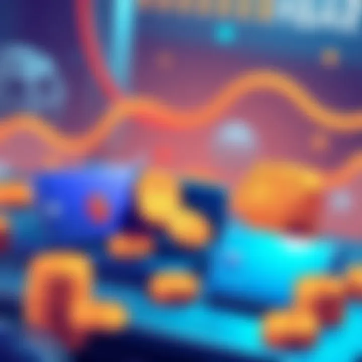 Storing HBAR Options An illustration showing platforms for HBAR storage and staking, featuring HashPack and Bonzo logos with coins and a digital wallet.