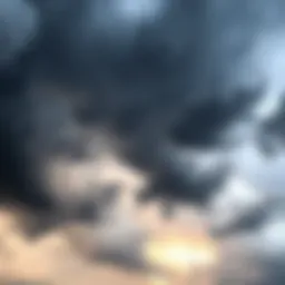 A dramatic sky filled with dark, swirling clouds indicating an approaching storm, symbolizing rising concerns about future threats.
