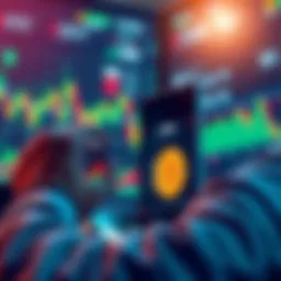STRC Stock Analysis A person analyzing stock charts with a focus on STRC and Bitcoin, comparing their values, with graphs showing differing trends and figures.