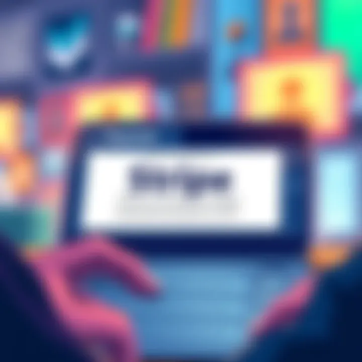An illustration showing a Stripe payment form with a note about new digital goods taxes being applied.