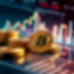 A visual of Bitcoin coins next to a financial graph showing growth, symbolizing Strive's $85 million investment in Bitcoin.