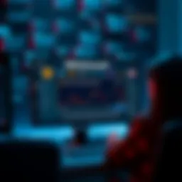 A computer screen showing a withdrawal request stuck in review for days, with a frustrated user looking on.