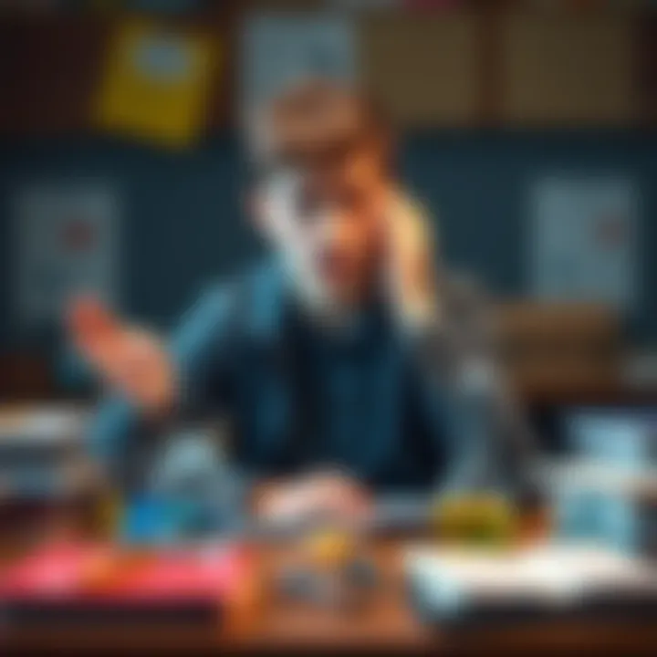 Student Struggling with Chemistry A student looks confused while studying physical chemistry at a desk, surrounded by textbooks and notes.