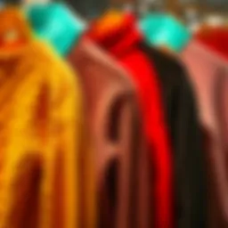 Stylish Jumpers A collection of stylish thick jumpers in various colors on display