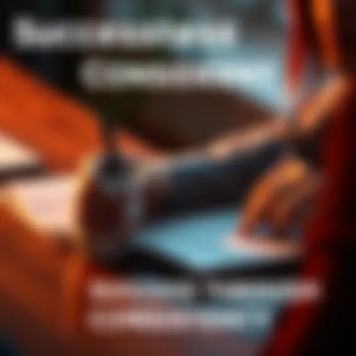 Success through Consistency A person writing goals in a planner with a coffee cup beside them, representing focus and consistent effort.