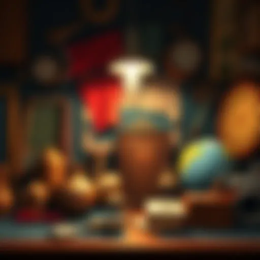 A reflection of various successful choices and trends from the past, showcasing items or symbols representing wisdom and enduring value.