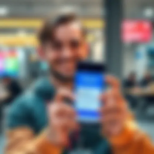An EU employee smiles while holding a smartphone showing a successful transfer confirmation for $240k USD to Revolut.