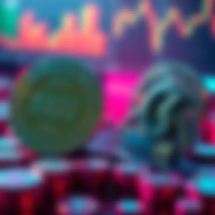 A side-by-side comparison of Sui and Chainlink coins with investment charts and data.