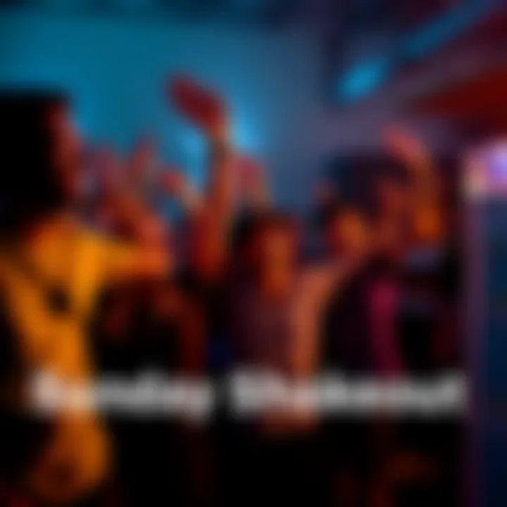 Participants in Sunday Shakeout Group of excited people preparing for a Sunday shakeout event