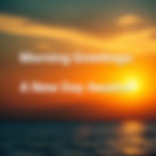 A bright sunrise illuminating the sky with warm colors, signaling the start of a new day