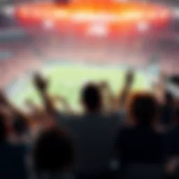 Fans reacting to the super short SRB during the Super Bowl, showing excitement and confusion in the crowd.