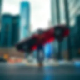 A person in a cityscape displaying superhuman strength, lifting a car to symbolize modern fascination with superpowers.