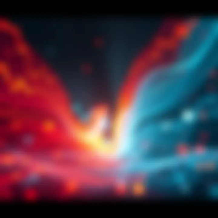 An abstract representation illustrating the correlation between supply and pricing movements in economic markets.