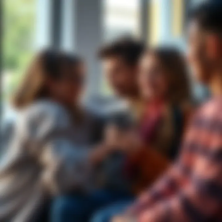 A group of friends offering comfort and reassurance to each other during a conversation.