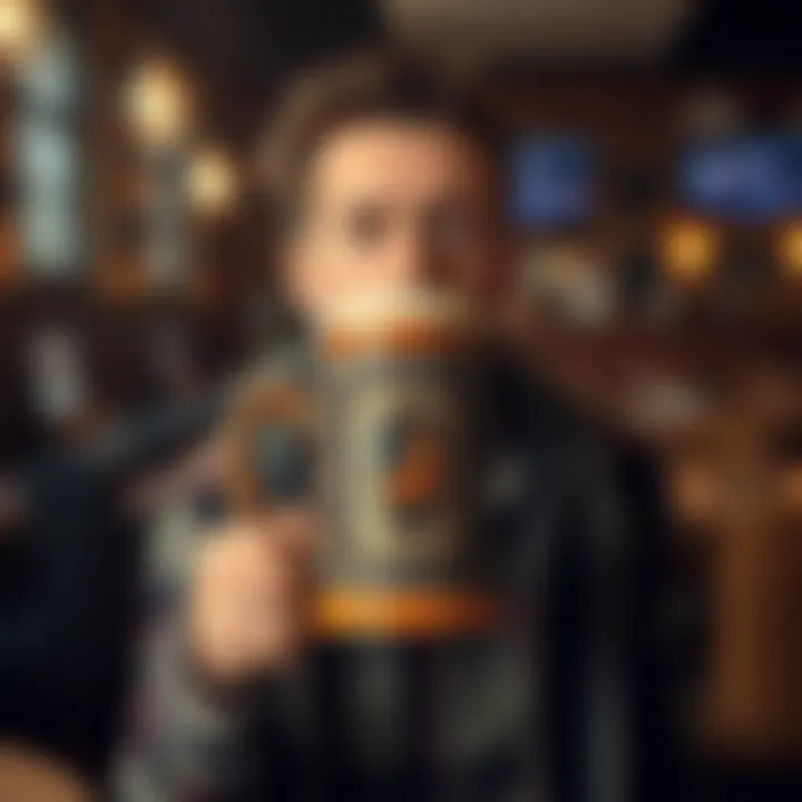 Surprised person holding a stein A person looks astonished while holding a stein, suggesting there's more to the item than it seems.