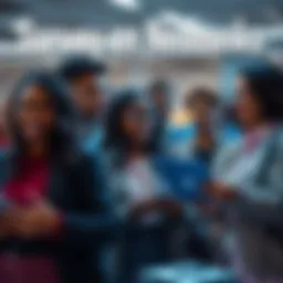 A group of diverse people participating in a survey about neobanks and traditional banking