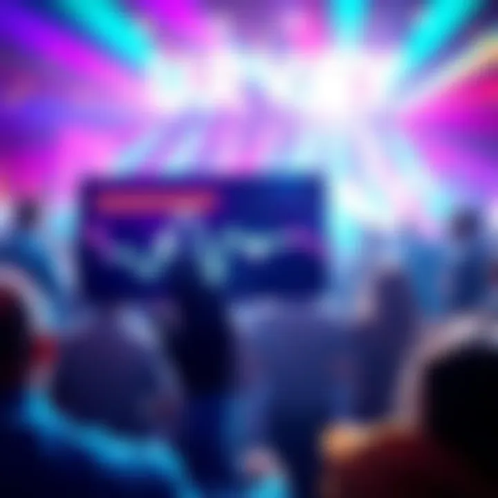 Colorful announcement for a survey event inviting participants to join for an engaging experience.