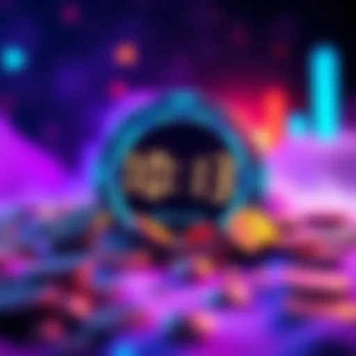 A digital countdown timer with coins around it, symbolizing the urgency of community participation in the Survival-Fi memecoin mechanic.