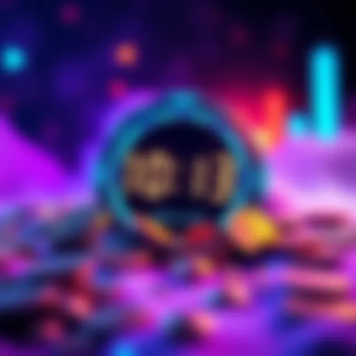 A digital countdown timer with coins around it, symbolizing the urgency of community participation in the Survival-Fi memecoin mechanic.