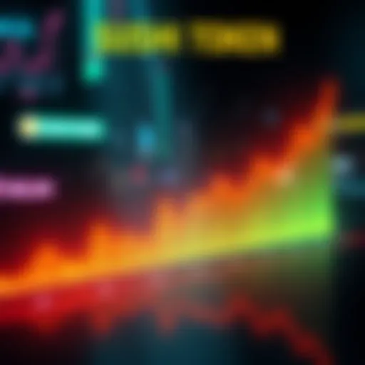 Graph showing the rise and fall of the SUSHI token value over time with an emphasis on its all-time high and recent declines.