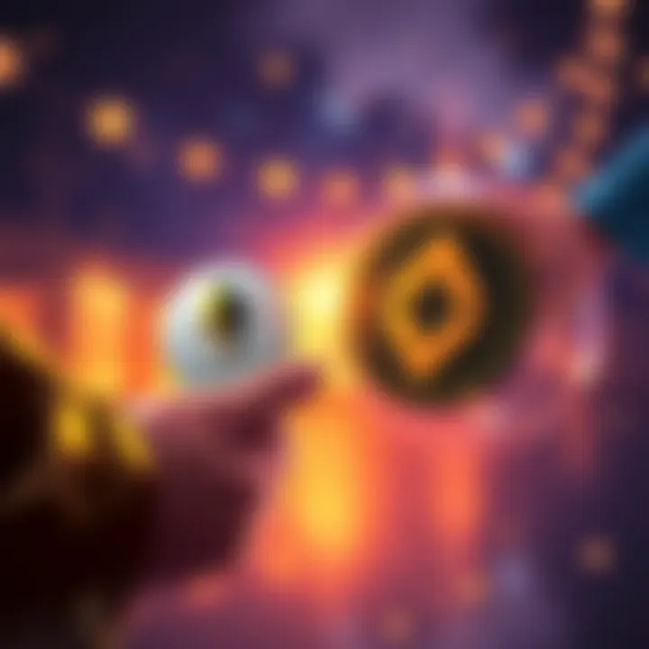 Swapping ETH for XMR An illustration showing a person exchanging Ethereum for Monero using a secure non-custodial method.