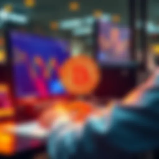 A person using a computer to swap Bitcoin for Solana on a decentralized exchange