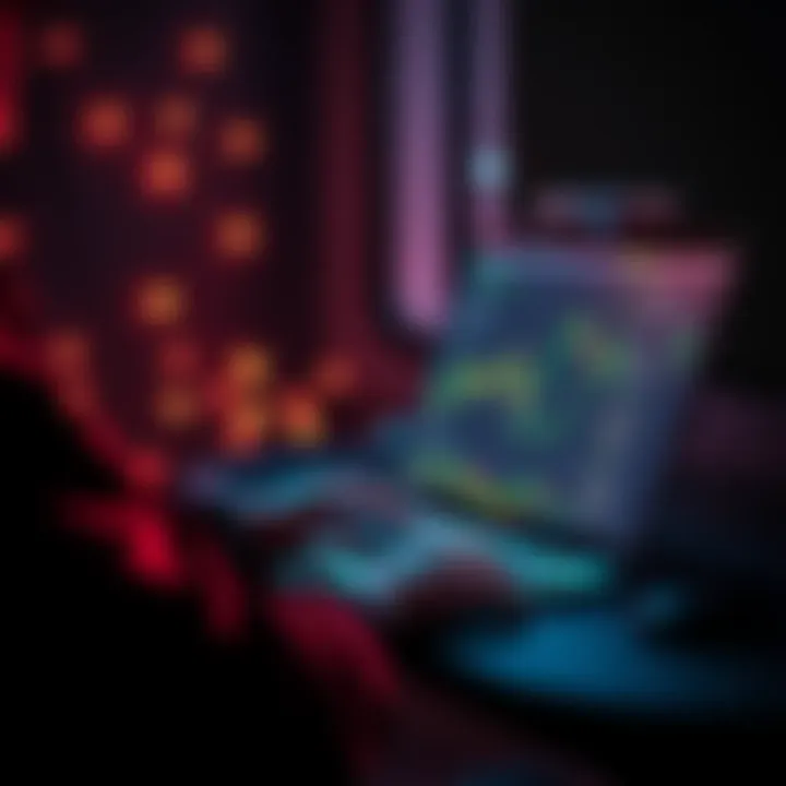 A person using a laptop to swap Ethereum for Monero or Bitcoin without KYC on a forum
