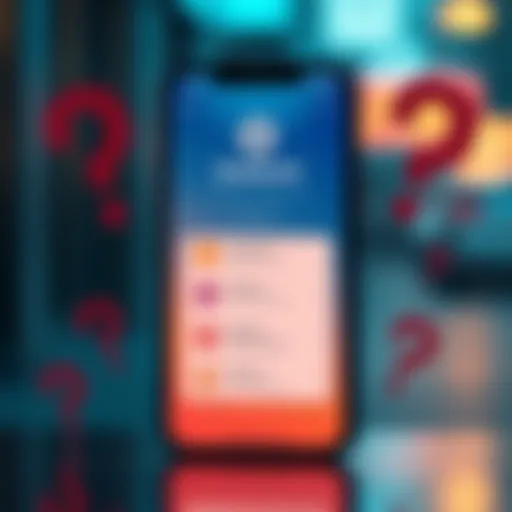A smartphone displaying the Sweatcoin app interface with visible rewards options, surrounded by question marks