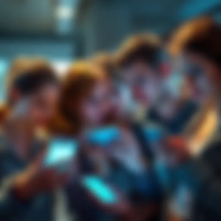 A group of frustrated Sweatcoin users looking at their phones, showing unused Sweatcoins and limited purchase options.