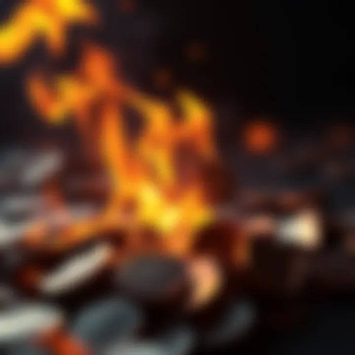 Visual representation of $SWEAT tokens burning, illustrating the removal of over 50 million tokens from circulation
