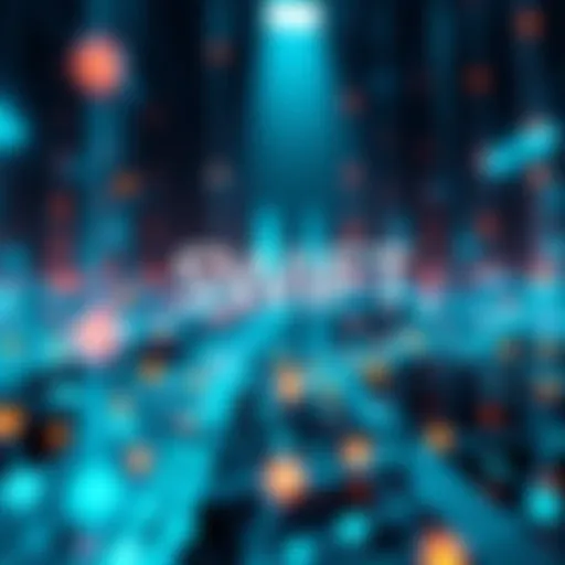 A visual representation of SWIFT testing their on-chain network with Linea, showing digital connections and blockchain elements.