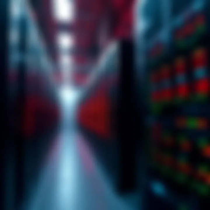 A computer server room filled with high-quality VPS server racks in Switzerland