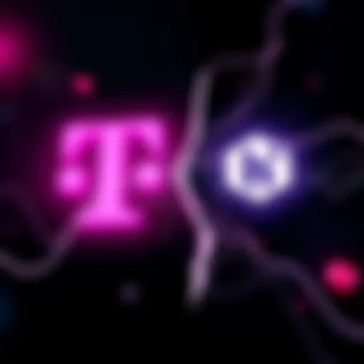 A graphic showing T-Mobile's logo alongside a broken connection symbol and the Helium network logo, symbolizing their temporary severance.
