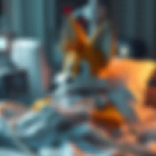 Tails Vosk lying in a hospital bed with medical equipment around her, looking fragile and in need of support