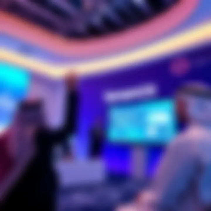 Tamam representatives presenting TamamOS, an AI financial system for banking, at an event in the Gulf region.