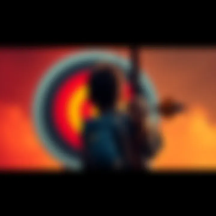 A person aiming at a target with a bow and arrow, representing goal focus and success in 2025