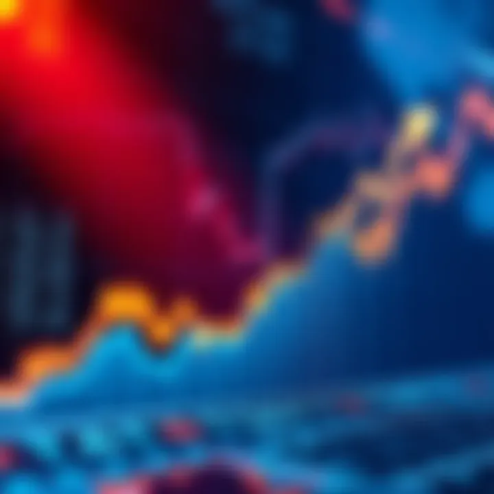 Tariff Impact Analysis A graph showing market fluctuations post-Trump tariffs with an upward trend in the background