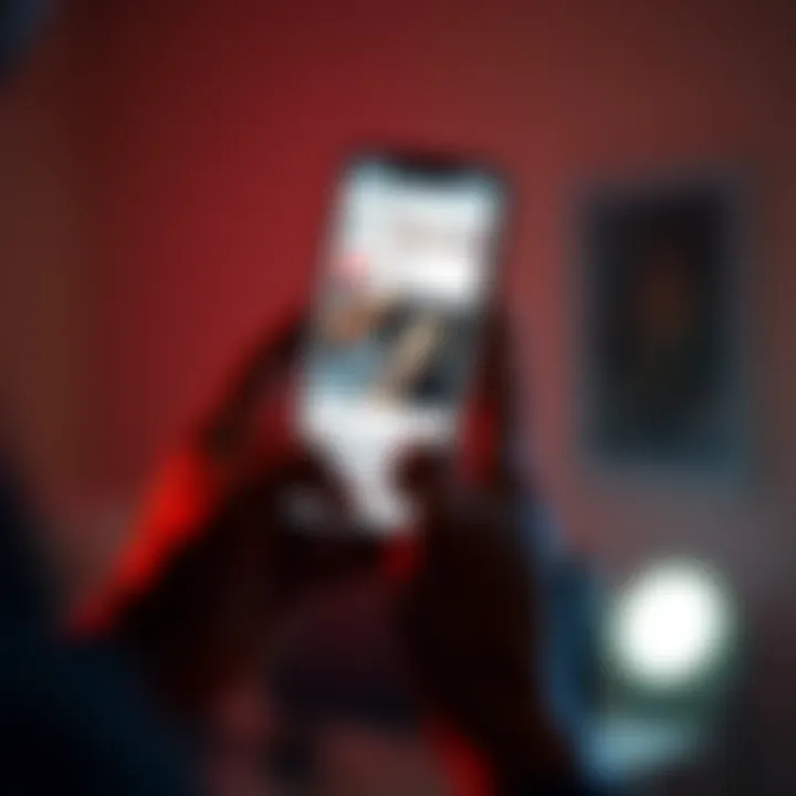 A person holding a phone showing a post with likes, contemplating getting a tattoo as part of a challenge.